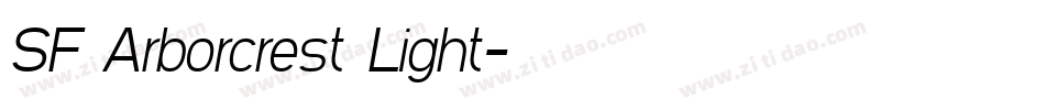 SF Arborcrest Light字体转换